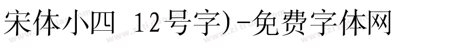 宋体小四 12号字)字体转换